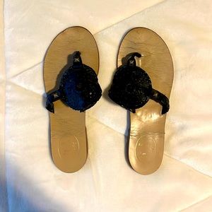 Worn. Goes with any outfit! Brand- Jack Rogers.